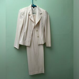 Linda Allard Ellen Tracy Petite Women's Taupe Dress Suit Jacket Pants